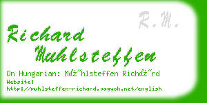 richard muhlsteffen business card